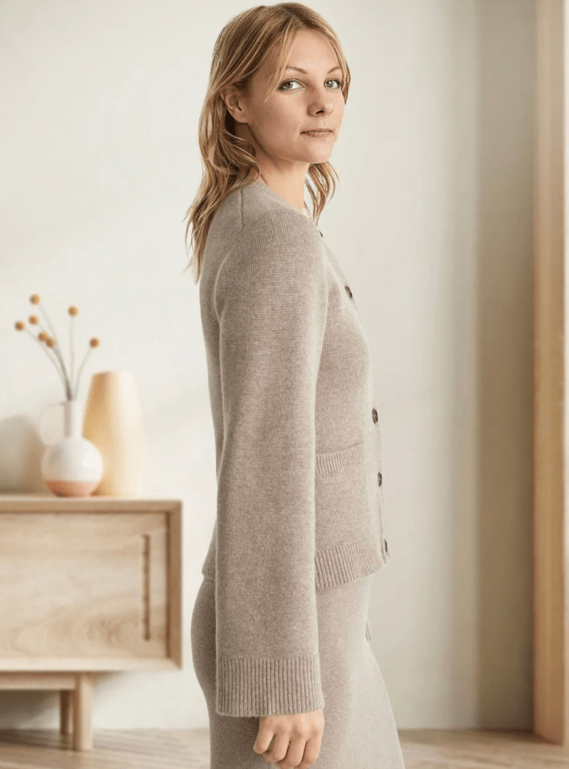 Dames Zachte Gebreide Cardigan - Stijlvolle KnoopsluitingZ - 0259 - ZAMISI