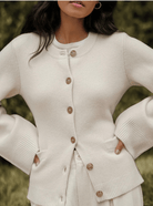Dames Zachte Gebreide Cardigan - Stijlvolle KnoopsluitingZ - 0271 - ZAMISI