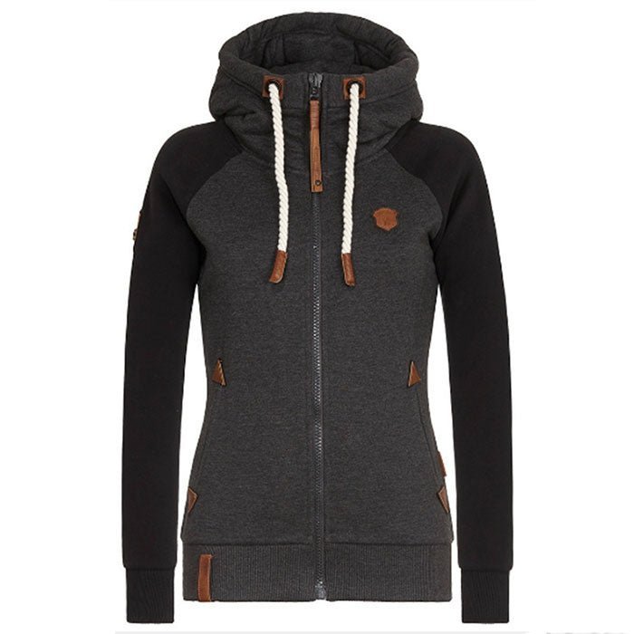 Dames Rits-Dicht Hoodie - Functioneel met Trekkoord