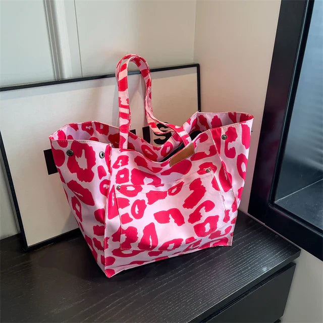 Dames Tote Bag met Luipaardprint - Stijlvol Oversized Ontwerp