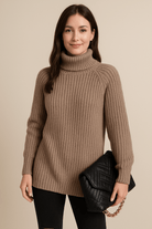 Dames Coltrui - Grof Ribgebreid en Raglanmouwen - ZAMISI