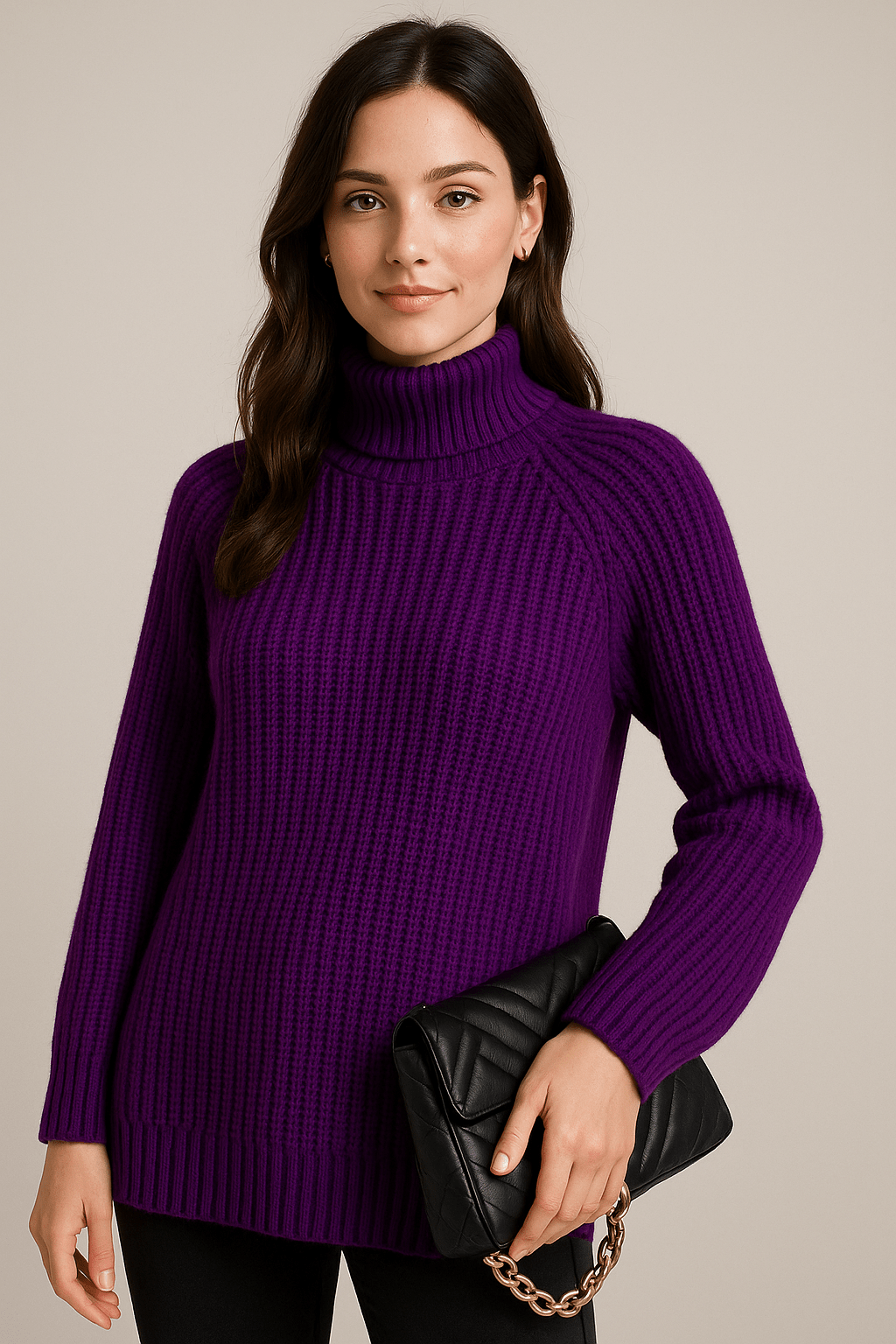 Dames Coltrui - Grof Ribgebreid en Raglanmouwen - ZAMISI