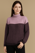 Dames Coltrui - Kleurblok en Chevron Patroon - ZAMISI