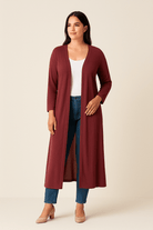 Dames Lang Vest - Open Voorkant en V - Halslijn - ZAMISI