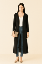 Dames Lang Vest - Open Voorkant en V - Halslijn - ZAMISI