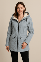 Dames Parka met Capuchon - Ritssluiting en Klepzakken - ZAMISI